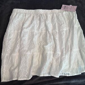Target Cream Bubble Mini Skirt Smocked Cocktail